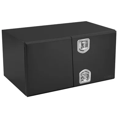 Bawer Black Steel Tool Box With Double Doors- 24 X 24 X 48 Inch