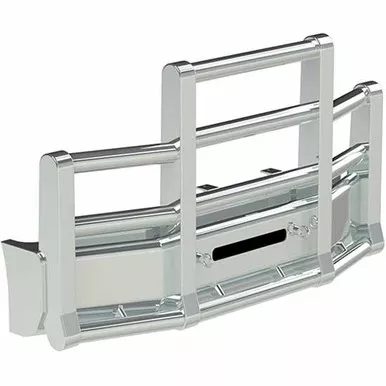 Herd Super Road Train Grille Guard W/ 18 Inch Ext. Bumper For Peterbilt 367 High Hood 2008-2015